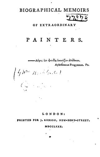 Biographical memoirs of extraordinary painters