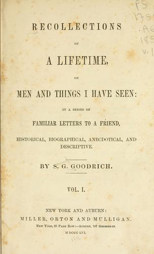 Recollections of a lifetime