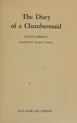 The Diary of a Chambermaid (Decadence from Dedalus)
