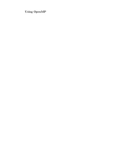 Using OpenMP