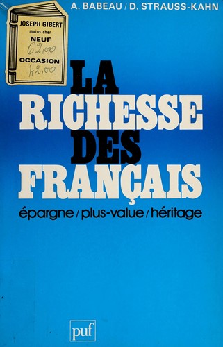 La richesse des Français by André Babeau cover