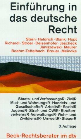 Einführung in das deutsche Recht by Klaus Stern cover