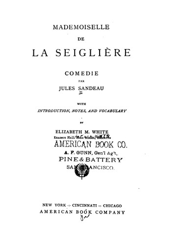 Mademoiselle de La Seiglière