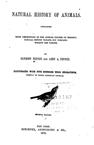 Natural History of Animals by Sanborn Tenney cover