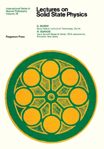 Lectures on solid state physics