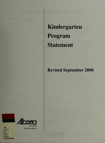 Kindergarten program statement