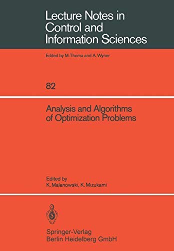 Analysis and Algorithms of Optimization Problems