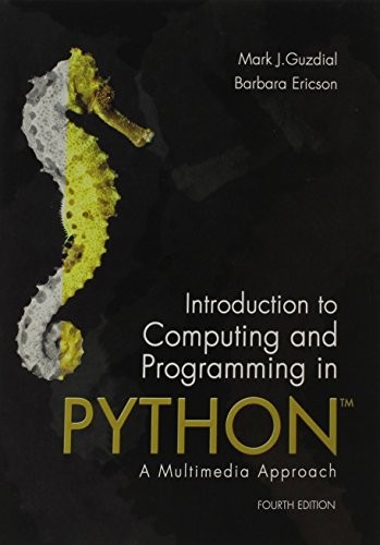 Introduction to Computing and Programming in Python