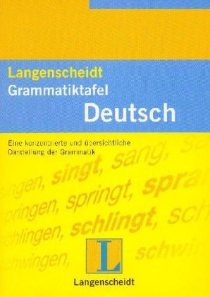 Langenscheidts Grammatiktafel by Heinz F. Wendt cover