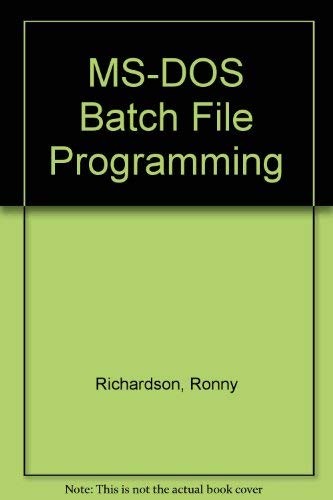 MS-DOS batch file programming