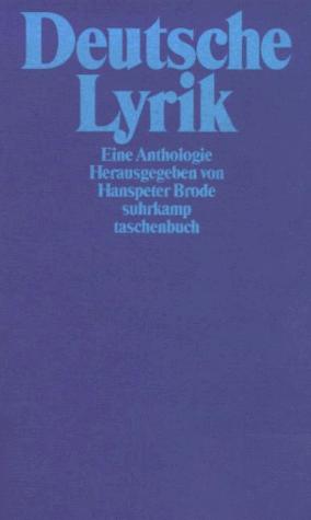 Deutsche Lyrik Eine Anthologie by Hanspeter Brode cover