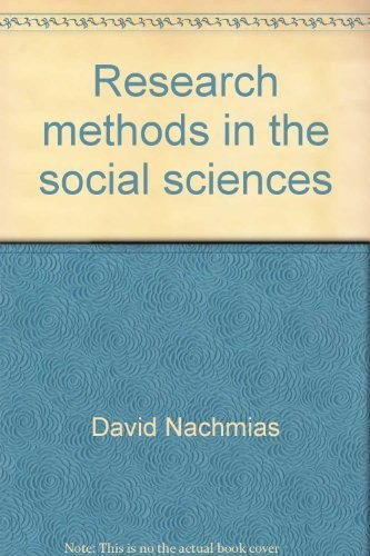 Research methods in the social sciences