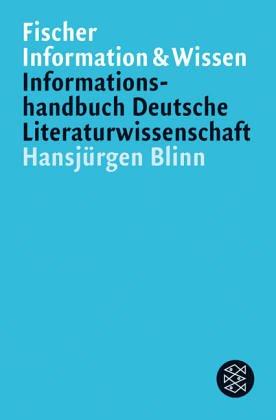 Informationshandbuch Deutsche Literaturwissenschaft by Hansjürgen Blinn cover