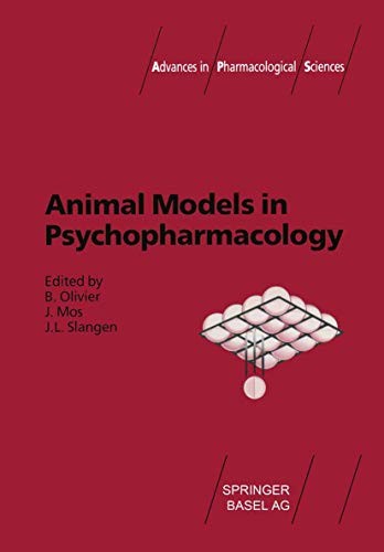 Animal Models in Psychopharmacology by Olivier, Slangen, Mos cover