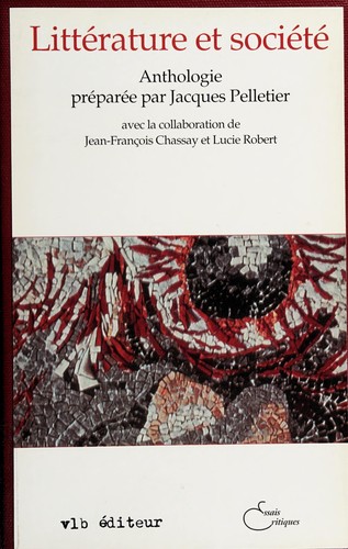 Littérature et société by Lucie Robert cover