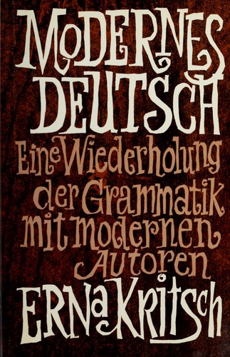 Modernes Deutsch by Erna K. Neuse cover