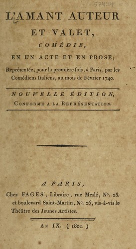 L' amant auteur et valet