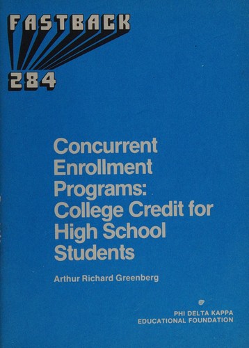 Concurrent enrollment programs
