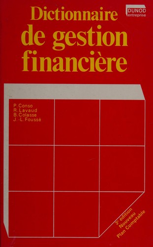 Dictionnaire de gestion financière by Pierre Conso cover