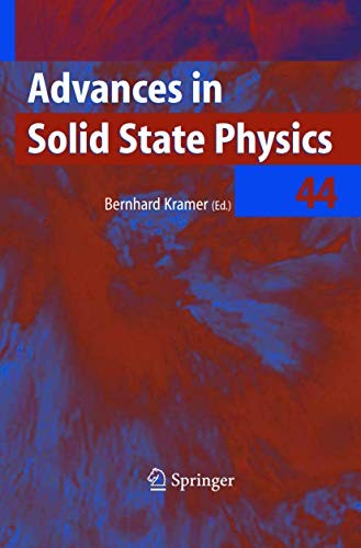 Advances in Solid State Physics by Bernhard Kramer cover