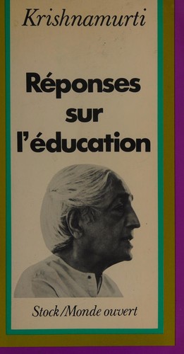 Réponses sur l'éducation by Jiddu Krishnamurti cover