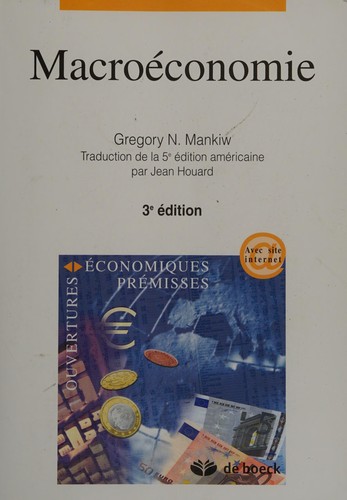 Macroéconomie by N. Gregory Mankiw cover