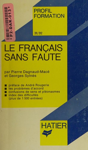La français sans faute by Pierre Dagnaud-Macé cover