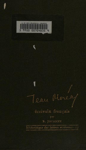 Jean Moréas, écrivain français by Robert A. Jouanny cover