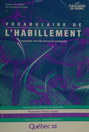 Vocabulaire de l'habillement by Céline Dupré cover