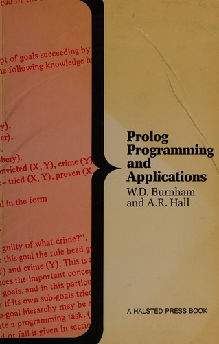 Prolog programming and applications by W. D. Burnham, W. Burnham, A. Hall cover