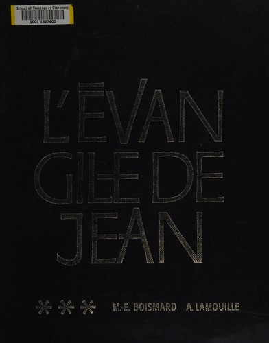 Synopse des quatre Évangiles en francais avec parallèles des apocryphes et des Pères by Benoit, Paul, O. M. I., M. E. Boismard cover
