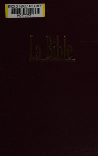La Bible du Semeur by International Bible Society cover