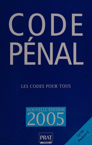 Code pénal by France cover
