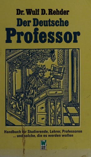 Der deutsche Professor by Wulf Rehder cover