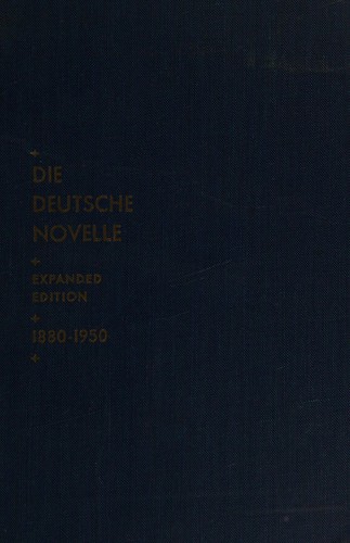 Die deutsche Novelle by Harry Steinhauer cover