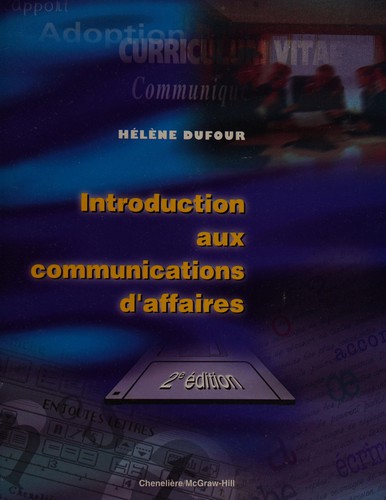 Introduction aux communications d'affaires by Hélène Dufour cover