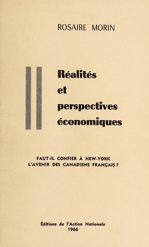 Réalités et perspectives économiques by Rosaire Morin cover