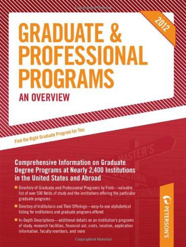 Graduate and Professional Programs by Peterson's cover