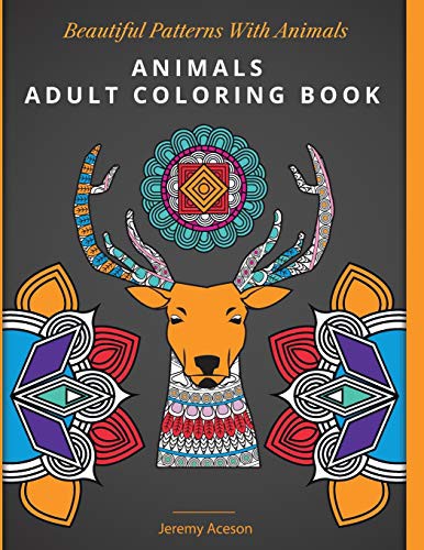 Animals Adult Coloring Book by Jeremy Aceson cover
