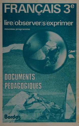 Documents pédagogiques pour le Français 3e by Jean Fournier cover