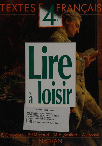 Lire à loisir, 4e by  cover