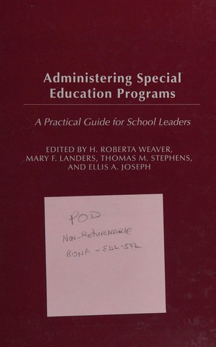 Administering special education programs