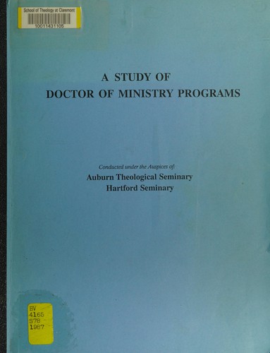 A Study of doctor of ministry programs