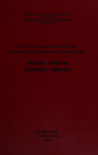 European Communities glossary by Council of the European Communities cover