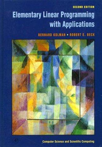 Elementary linear programming with applications