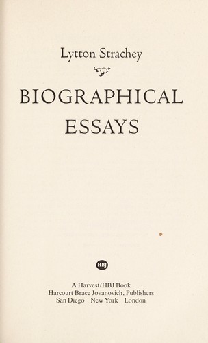 Biographical essays