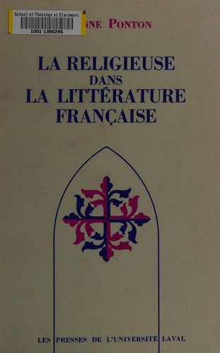 La religieuse dans la littérature française by Jeanne Ponton cover