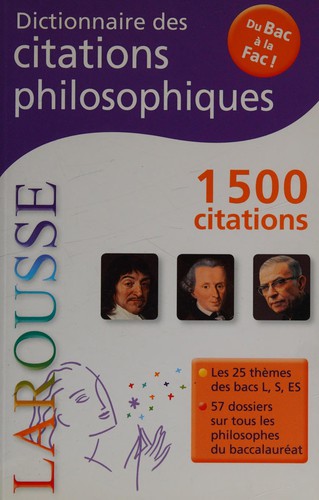 Dictionnaire des citations philosophiques by Thierry Paquot, Gilles Barroux cover