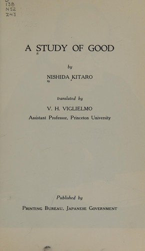 Zen no kenkyū by Nishida, Kitarō cover
