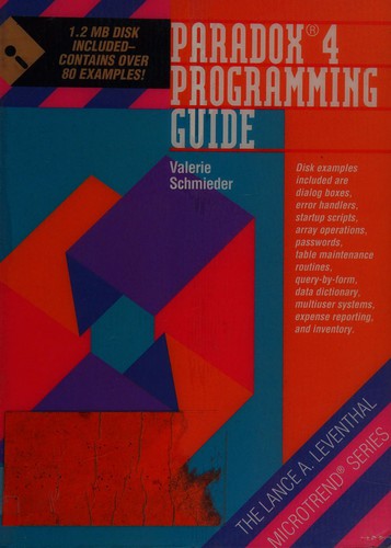 Paradox 4 programming guide by Valerie Schmieder cover